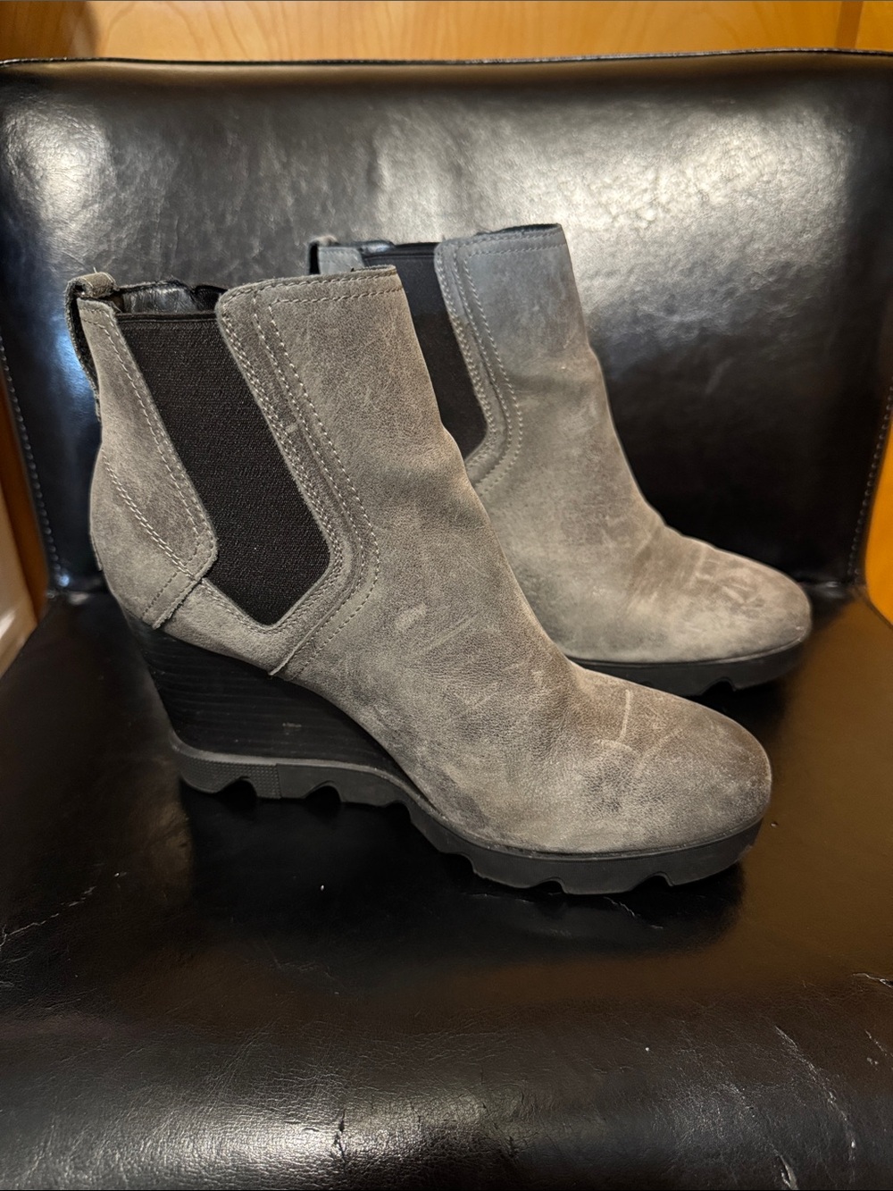Sorel Joan Uptown Chelsea Booties Quarry grey Size 9